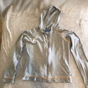 Delia’s Gray and Orange Full Zip Hoodie